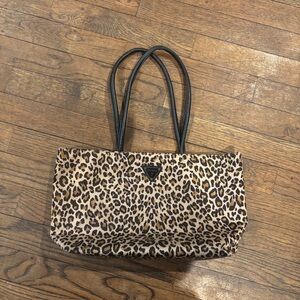 Guess Leopard Print Tote with Black Handles